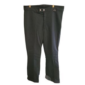 VINTAGE Schoeller Summit SkiWear Snow Pants Mens 36 Short Black Stretch 80s Wool